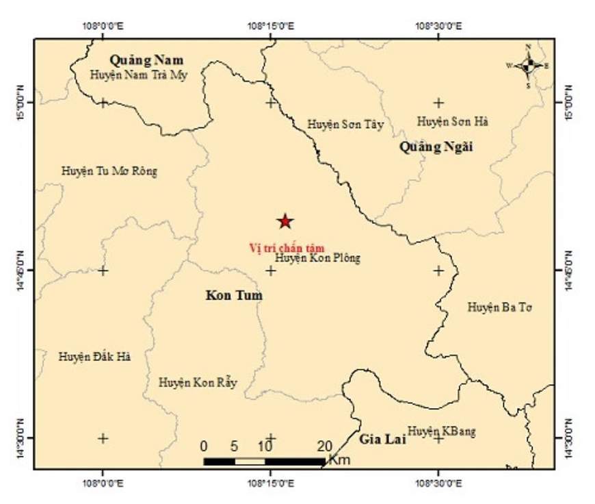 Động đất tại huyện Kon Plông, Kon Tum trưa nay - Ảnh 2